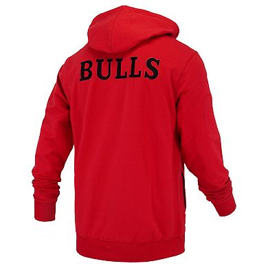 Unisex FISLL Red Chicago Bulls Logoman Shadow Collection Pullover Hoodie