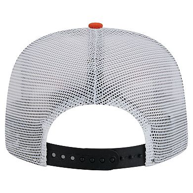 Men's New Era Black/Orange Philadelphia Flyers Throwback V-Dye Adjustable Golfer Hat