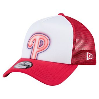 Toddler New Era White/Red Philadelphia Phillies Painted A-Frame 9FORTY Trucker Adjustable Hat