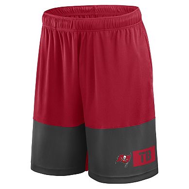 Men's Fanatics Red/Pewter Tampa Bay Buccaneers Big & Tall Best of the Best Performance Shorts