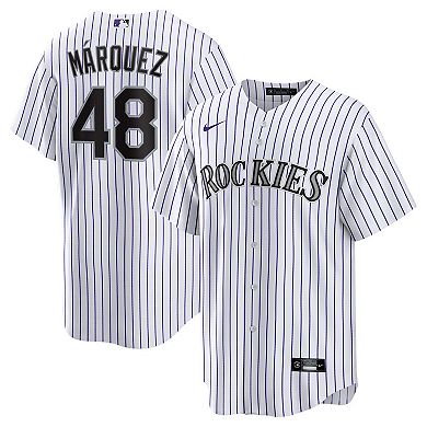 Men's Nike Germ n M rquez White Colorado Rockies Home Replica Player Jersey