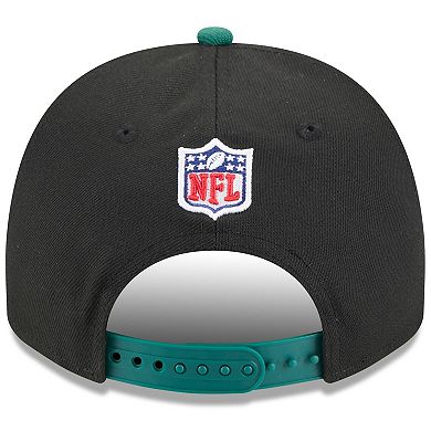 Men's New Era Black/Green New York Jets 2025 NFL Draft A-Frame 9FIFTY Snapback Hat
