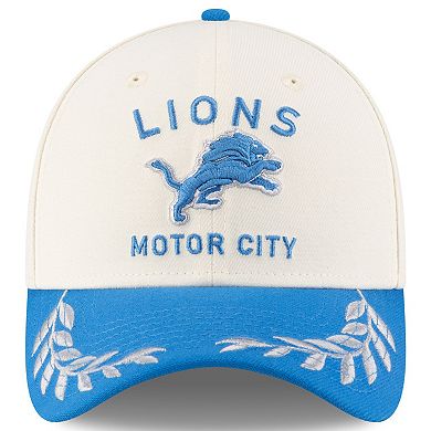 Men's New Era Cream/Blue Detroit Lions 2025 NFL Draft 39THIRTY Flex Hat