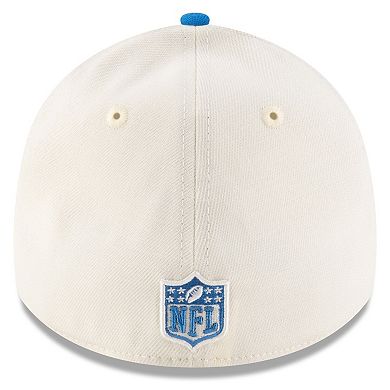 Men's New Era Cream/Blue Detroit Lions 2025 NFL Draft 39THIRTY Flex Hat