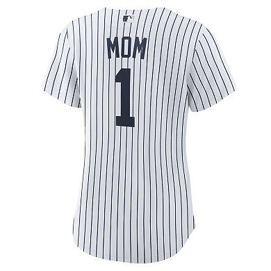 Women's Nike White New York Yankees #1 Mom Home Replica Jersey