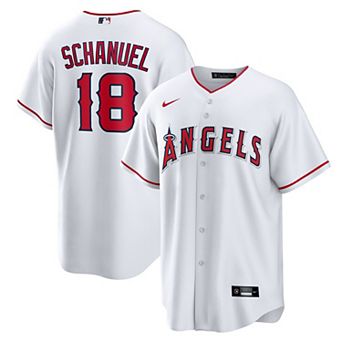 Men's Nike Nolan Schanuel White Los Angeles Angels Home Replica Jersey