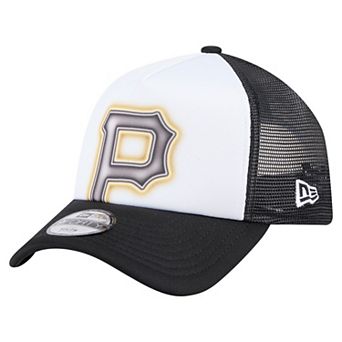 Toddler New Era White/Black Pittsburgh Pirates Painted A-Frame 9FORTY Trucker Adjustable Hat