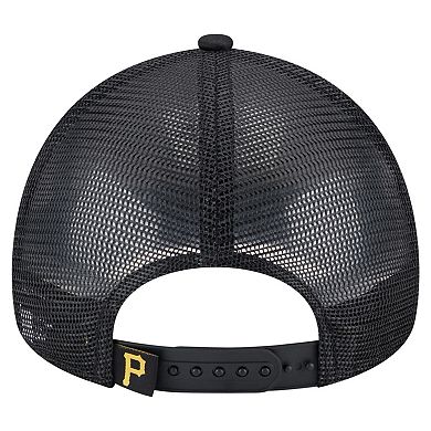 Toddler New Era White/Black Pittsburgh Pirates Painted A-Frame 9FORTY Trucker Adjustable Hat