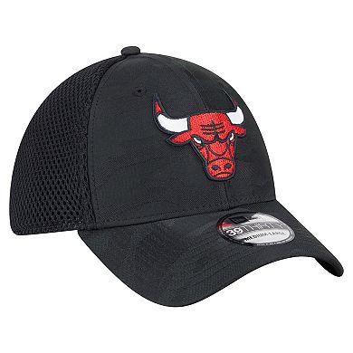 Men's New Era Black Chicago Bulls Subtle Camo 39THIRTY Flex Hat