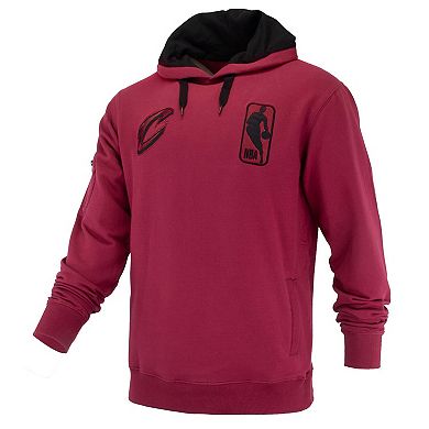 Unisex FISLL Wine Cleveland Cavaliers Logoman Shadow Collection Pullover Hoodie