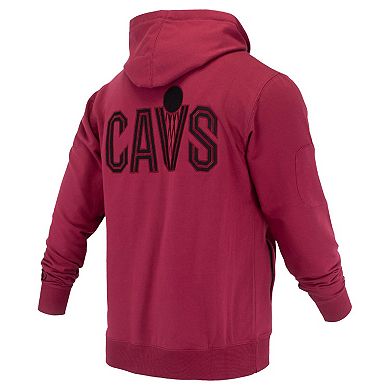 Unisex FISLL Wine Cleveland Cavaliers Logoman Shadow Collection Pullover Hoodie