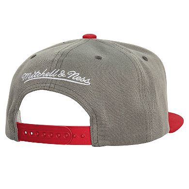 Men's Mitchell & Ness Gray Boston Red Sox Cooperstown Collection Basic Flip Snapback Hat