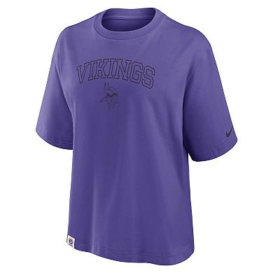 Women's Nike Purple Minnesota Vikings Glory Arch Boxy T-Shirt