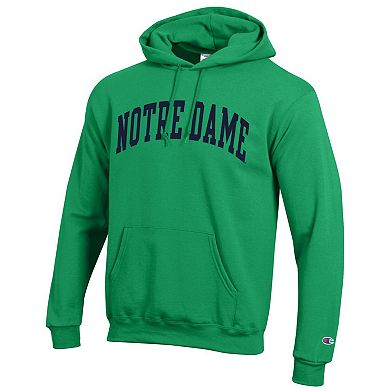 Men's Champion Green Notre Dame Fighting Irish Basic Arch Fleece Pullover Hoodie
