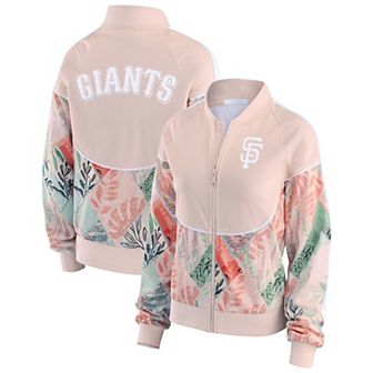 Women's WEAR by Erin Andrews Sand San Francisco Giants Raglan Full-Zip Track Jacket
