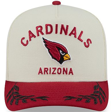 Men's New Era Cream/Cardinal Arizona Cardinals 2025 NFL Draft A-Frame 9FIFTY Snapback Hat