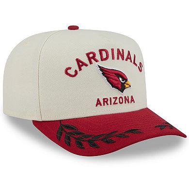 Men's New Era Cream/Cardinal Arizona Cardinals 2025 NFL Draft A-Frame 9FIFTY Snapback Hat