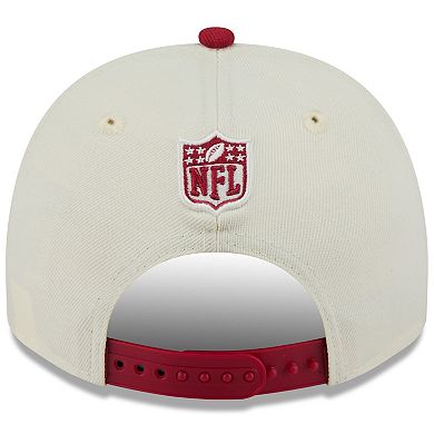 Men's New Era Cream/Cardinal Arizona Cardinals 2025 NFL Draft A-Frame 9FIFTY Snapback Hat