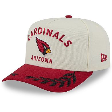 Men's New Era Cream/Cardinal Arizona Cardinals 2025 NFL Draft A-Frame 9FIFTY Snapback Hat