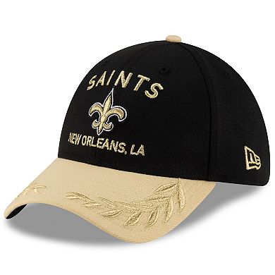 Men's New Era Black/Gold New Orleans Saints 2025 NFL Draft 39THIRTY Flex Hat