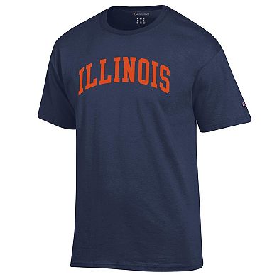 Men's Champion Navy Illinois Fighting Illini Basic Arch T-Shirt