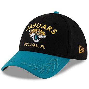 Men's New Era Black/Teal Jacksonville Jaguars 2025 NFL Draft 39THIRTY Flex Hat