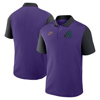 Men's Nike Purple/Black Arizona Diamondbacks Cooperstown Collection Color-Block Victory Performance Polo