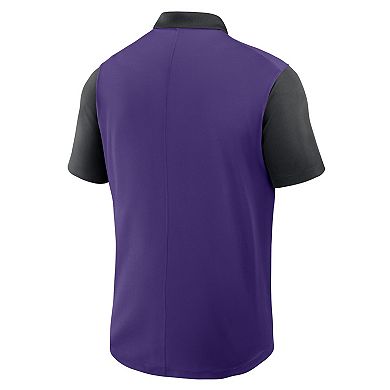Men's Nike Purple/Black Arizona Diamondbacks Cooperstown Collection Color-Block Victory Performance Polo