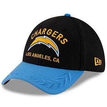 Men's New Era Black/Powder Blue Los Angeles Chargers 2025 NFL Draft 39THIRTY Flex Hat