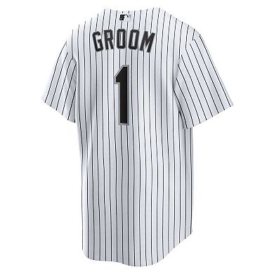 Men's Nike White Chicago White Sox #1 Groom Home Replica Jersey