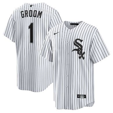 Men's Nike White Chicago White Sox #1 Groom Home Replica Jersey