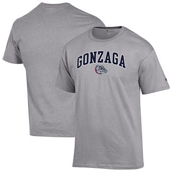 Men's Champion Heather Gray Gonzaga Bulldogs Arch Over Logo T-Shirt