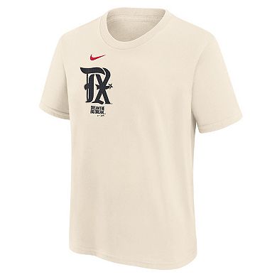 Youth Nike Corey Seager Natural Texas Rangers Fuse City Connect Name & Number T-Shirt
