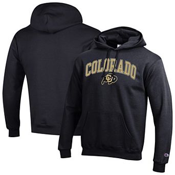 Men's Champion Black Colorado Buffaloes Arched Logo Fleece Pullover Hoodie
