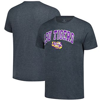 Men's Heather Charcoal LSU Tigers Basic Arch T-Shirt