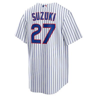 Men's Nike Seiya Suzuki White Chicago Cubs Home Replica Jersey