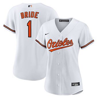 Women's Nike White Baltimore Orioles #1 Bride Home Replica Jersey