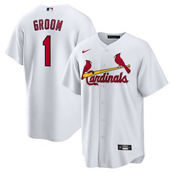 Men's Nike White St. Louis Cardinals #1 Groom Home Replica Jersey