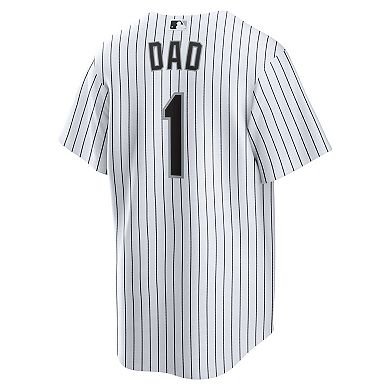 Men's Nike White Chicago White Sox #1 Dad Home Replica Jersey
