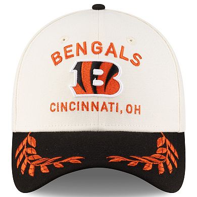 Men's New Era Cream/Black Cincinnati Bengals 2025 NFL Draft 39THIRTY Flex Hat
