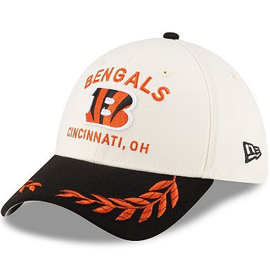 Men's New Era Cream/Black Cincinnati Bengals 2025 NFL Draft 39THIRTY Flex Hat