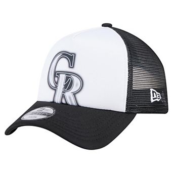 Toddler New Era White/Black Colorado Rockies Painted A-Frame 9FORTY Trucker Adjustable Hat