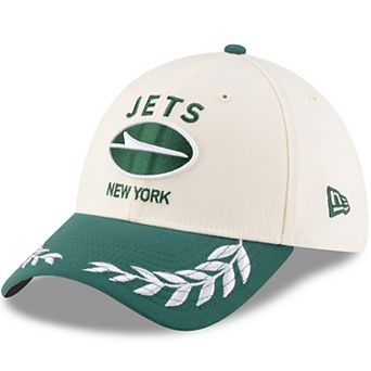 Men's New Era Cream/Green New York Jets 2025 NFL Draft 39THIRTY Flex Hat