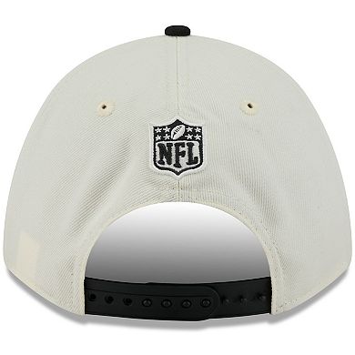Men's New Era Cream/Black Cincinnati Bengals 2025 NFL Draft 9FORTY A-Frame M-Crown Adjustable Hat