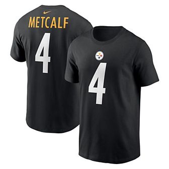 Men's Nike DK Metcalf Black Pittsburgh Steelers Name & Number T-Shirt