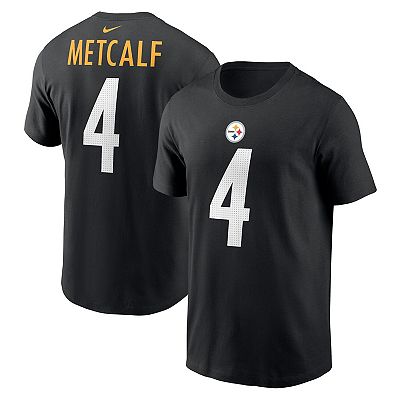 Men's Nike DK Metcalf Black Pittsburgh Steelers Name Number T-Shirt - Main Image