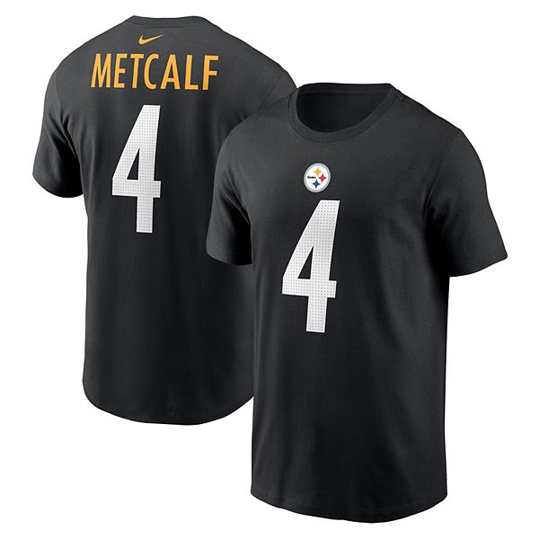 Men's Nike DK Metcalf Black Pittsburgh Steelers Name Number T