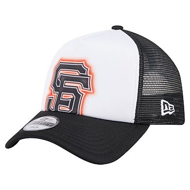 Toddler New Era White/Black San Francisco Giants Painted A-Frame 9FORTY Trucker Adjustable Hat