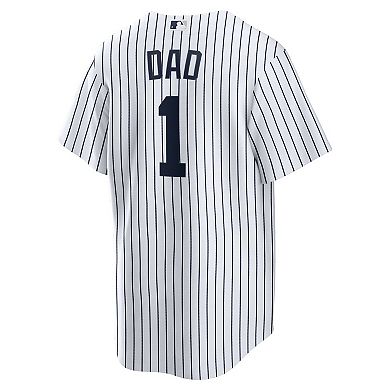 Men's Nike White New York Yankees #1 Dad Home Replica Jersey