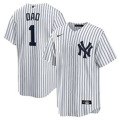 Men's Nike White New York Yankees #1 Dad Home Replica Jersey